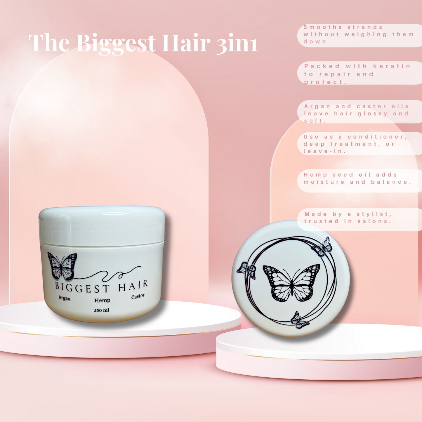 The Biggest Hair 3in1 - Argan, Castor & Hemp Seed - 250ml