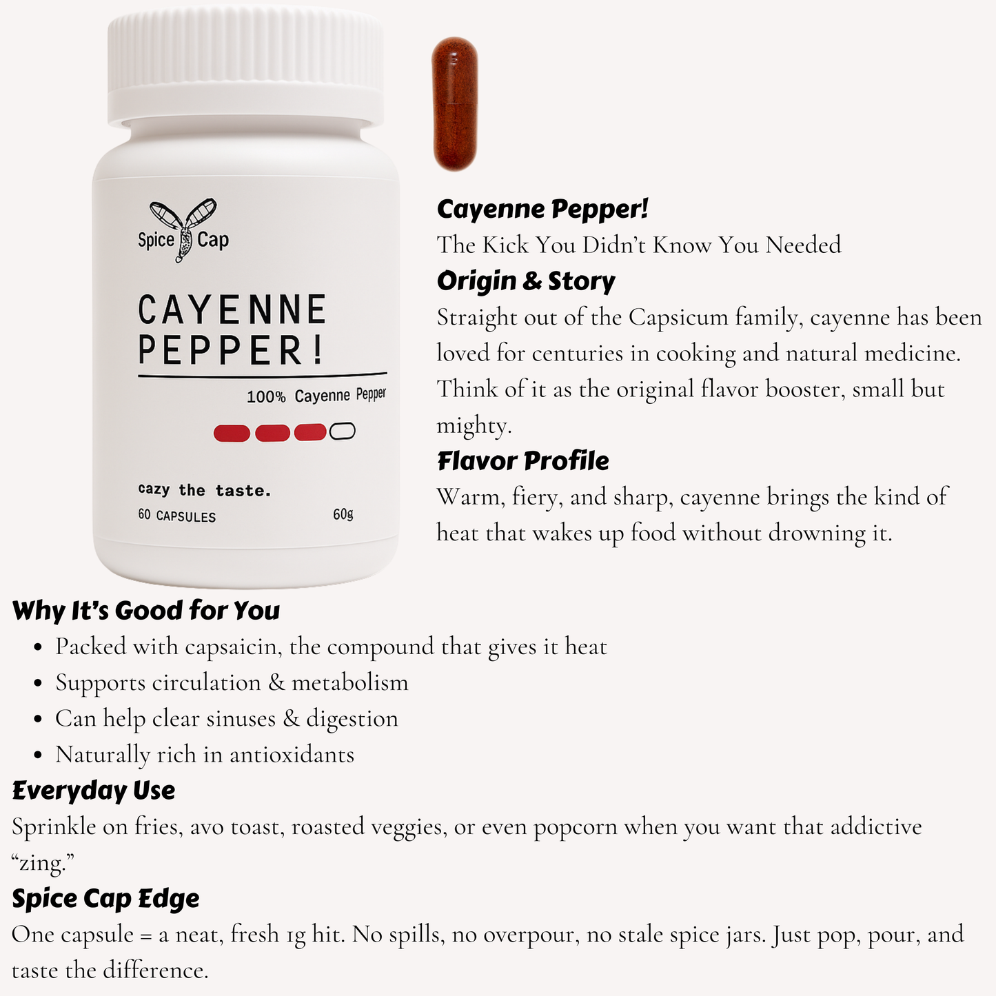 Cayenne Pepper! - 60 Capsules
